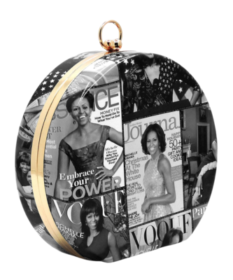 Obama| Michelle Obama Magazine Cover Collage Round Clutch