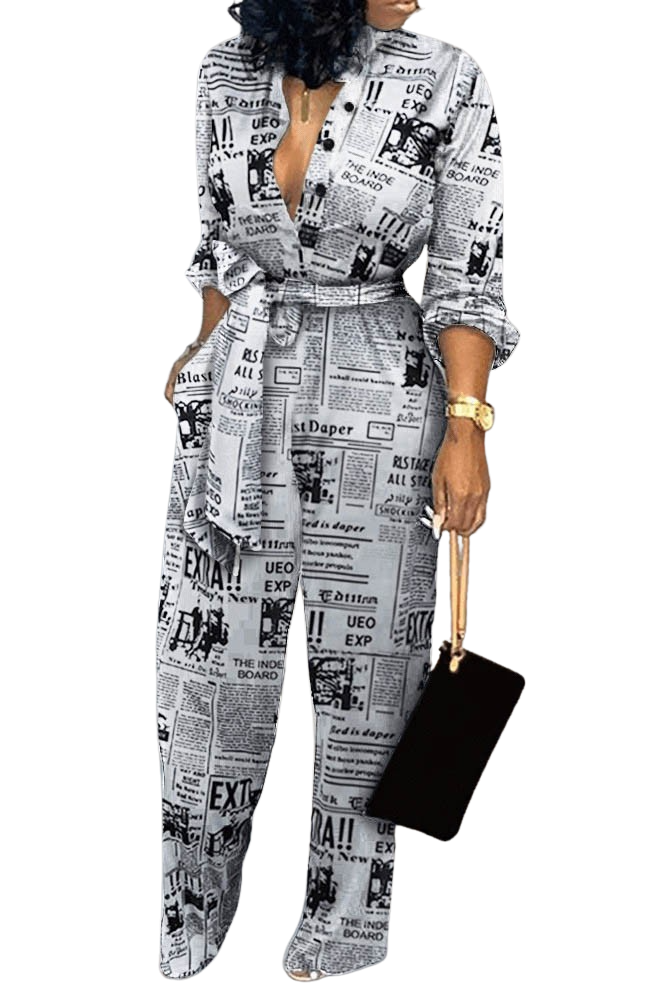 Jumpsuits &amp; Rompers | Sexy Button-Down Jumpsuit
