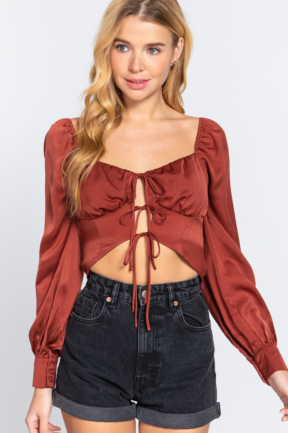 Tops |Sweetheart Peephole  Blouse