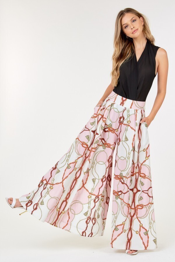 Bottoms |High Waist Palazzo Pants