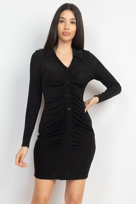 Dresses |Unveil Your Elegance: The Sexy Velvety Mini Shirt Dress