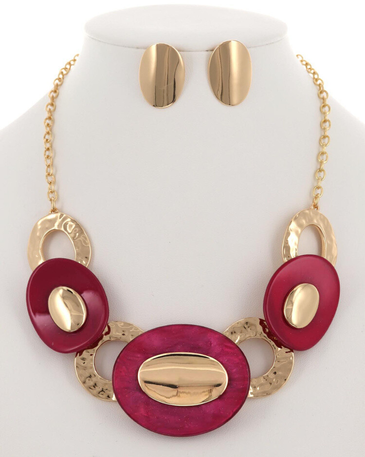 Necklaces &amp; Earring Set | Resin Statement Necklace &amp; Earring Set