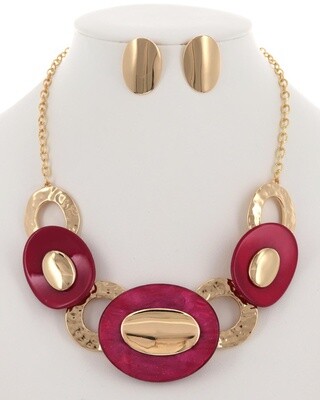 Necklaces &amp; Earring Set | Resin Statement Necklace &amp; Earring Set