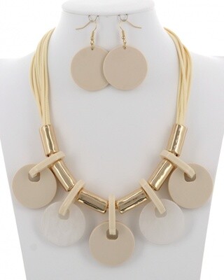 Necklaces &amp; Earring Set | Multi Strand Cellulose Necklace &amp; Earring Set