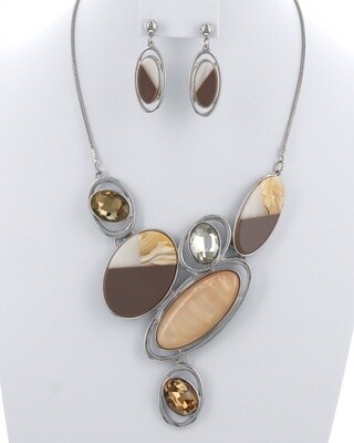 Necklaces &amp; Earring Set | Glass, Resin Necklace &amp; Earring Set