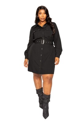 Plus-Size Dresses | Satin Effect Jacket Dress