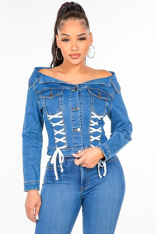 Outwear | Off-The-Shoulder Denim Jackets