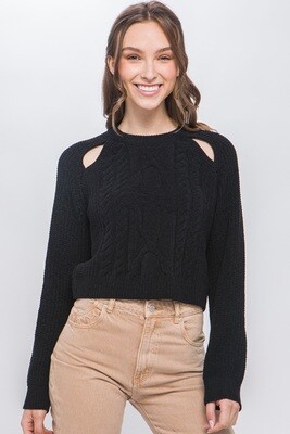 Sweaters | Peephole Knit Pullover Sweater