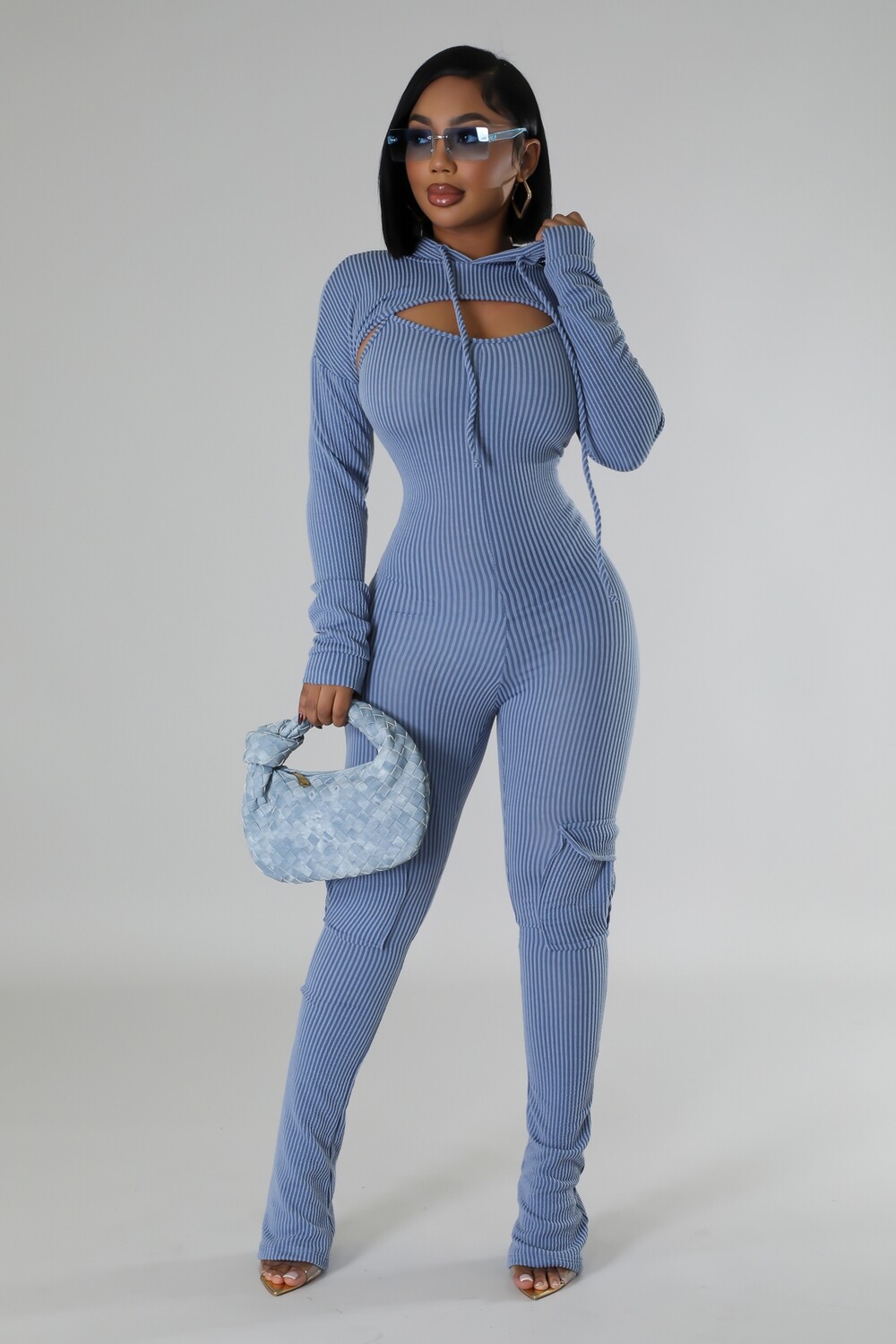 Jumpsuits | 2pc Hooded Jumpsuit
