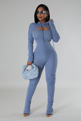 Jumpsuits | 2pc Hooded Jumpsuit