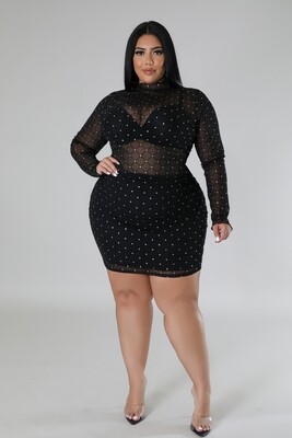 Plus Size Skirt Sets | Sexy Rhinestone Mini Skirt Set