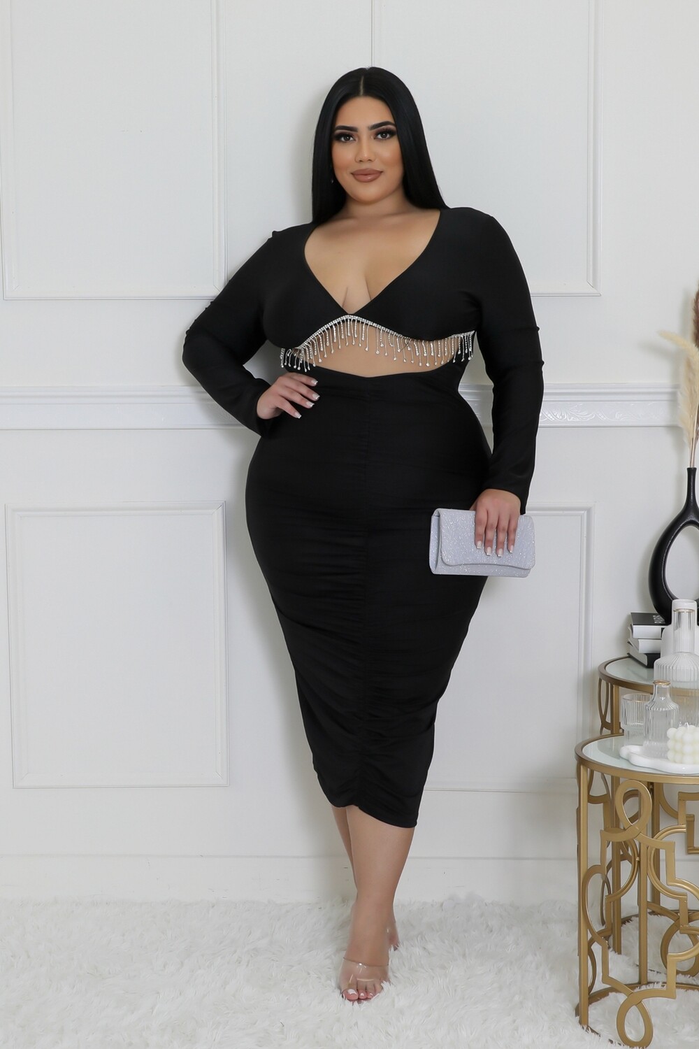 Plus Size Dresses |  High-Honors Midi Dress
