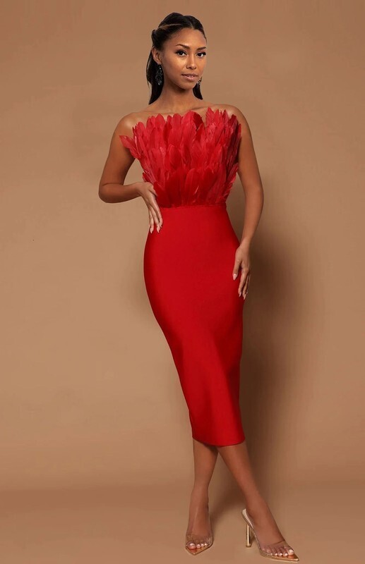 Dresses | Short Feather Cocktail Dress