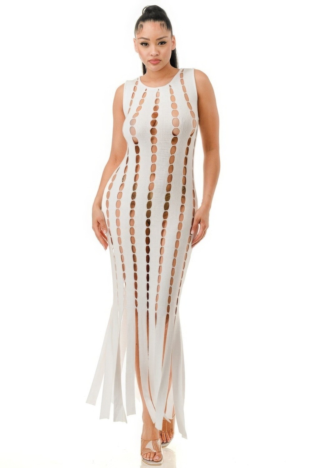 Dresses | Sexy Cut-Out Fringe Maxi Dress