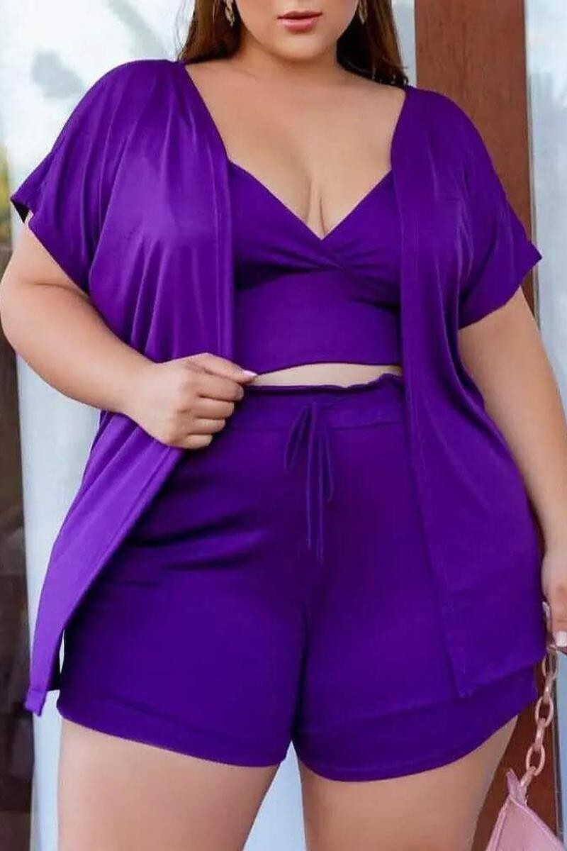 Plus Size Shorts/Sets | Drawstring Short Set