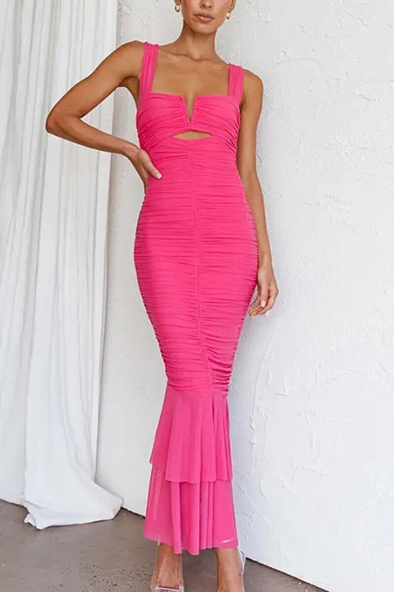 Dresses | Mesh Fishtail Long Dress
