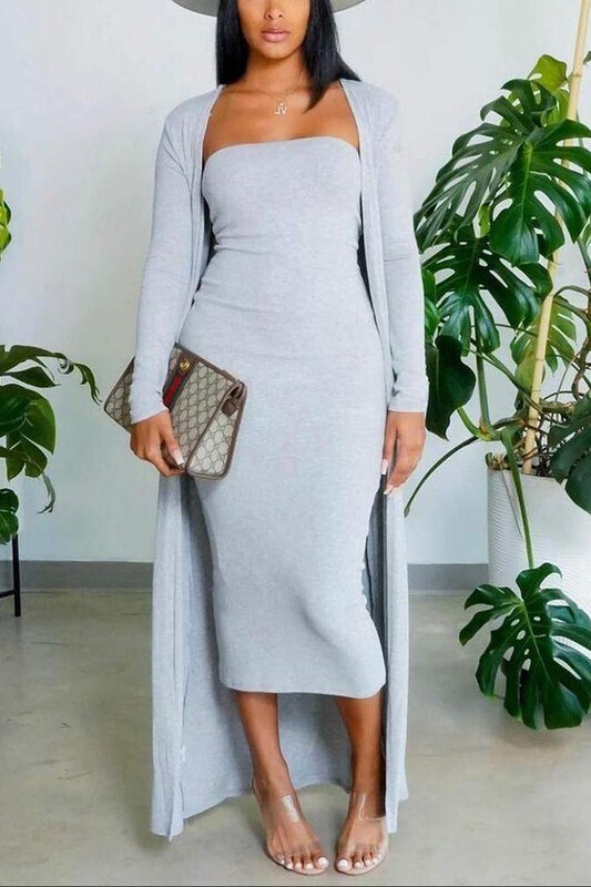 Dresses | Women Shawl 2pc Midi Dress