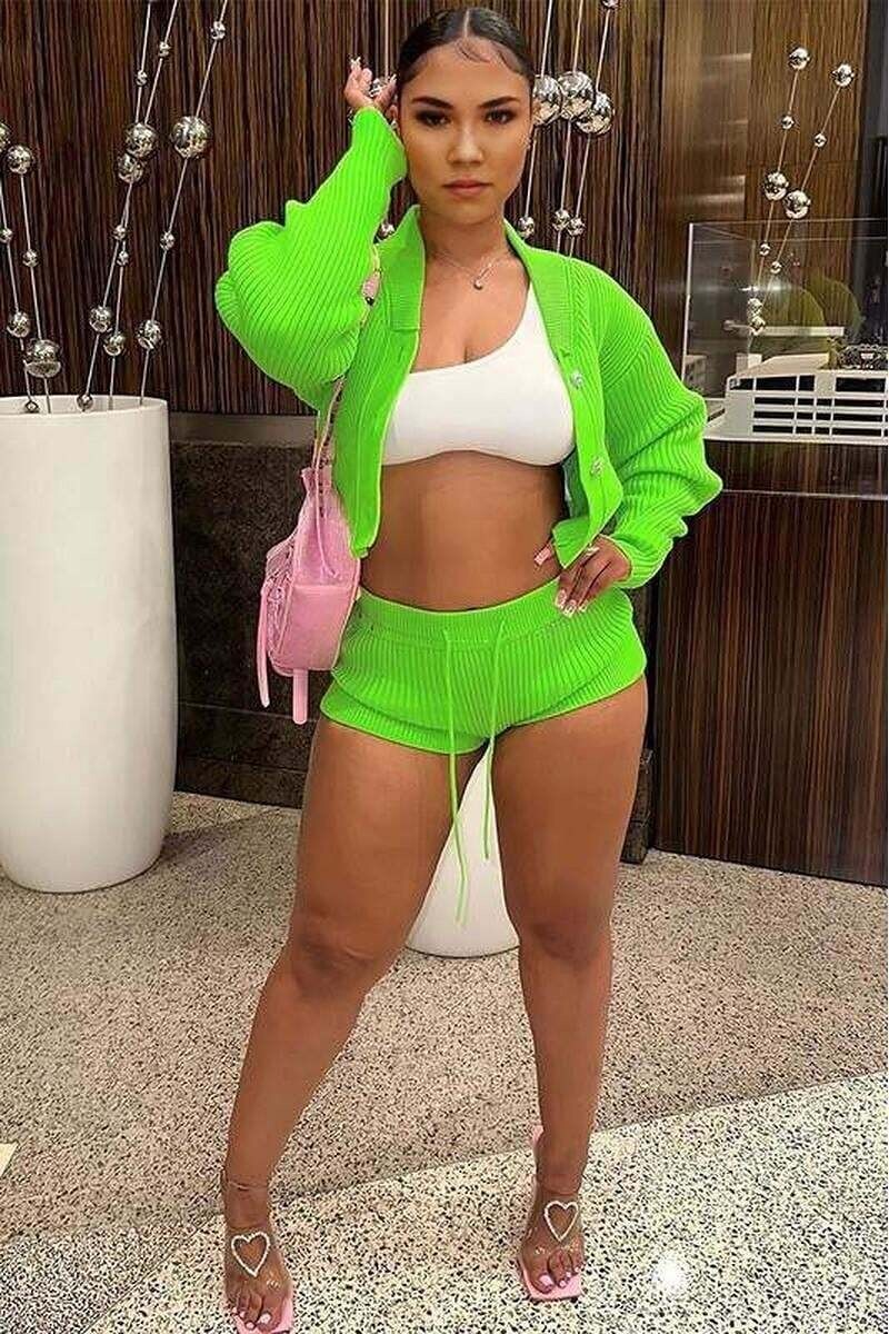 Shorts Sets | Sexy Knitted Cardigan and Shorts Set