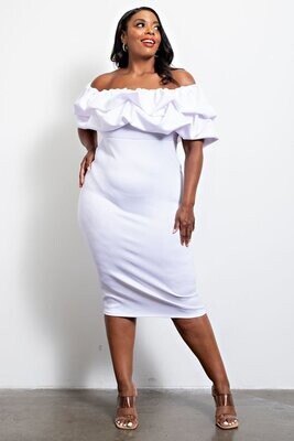 Plus Size Dresses | Stunning Plus Size Multi-Ruffle Tube Dress