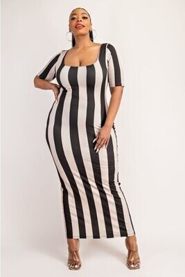 Plus Size Dresses | Chic Plus Size Striped Maxi Dress