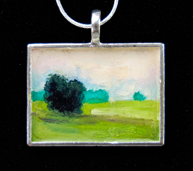 Green Field with Trees