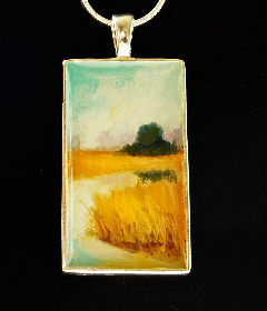 Yellow Field with River