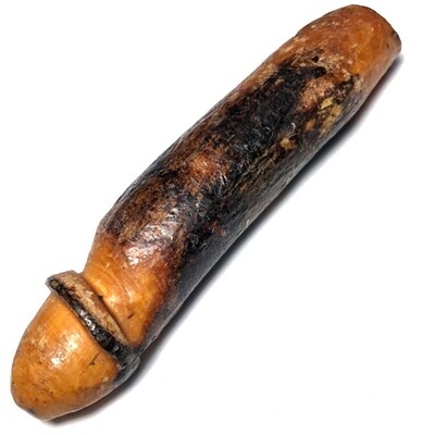 ปลัดขิกไม้เขยตาย หลวงปู่เมฆ วัดลำกระดาน ขนาดยาว 8.5 Cm.