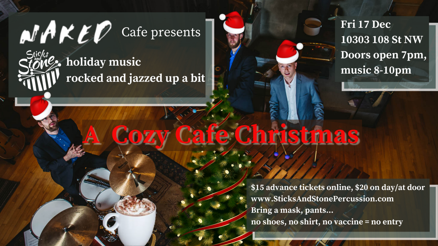 Tickets for Naked Cafe Christmas Show (17 Dec, 8pm)