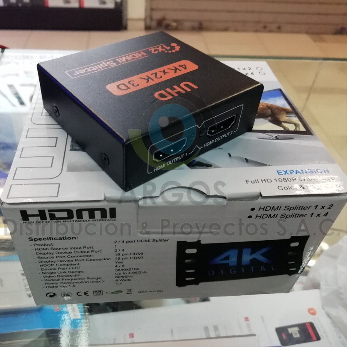 SPLITTER HDMI DE 1 A 2 4K