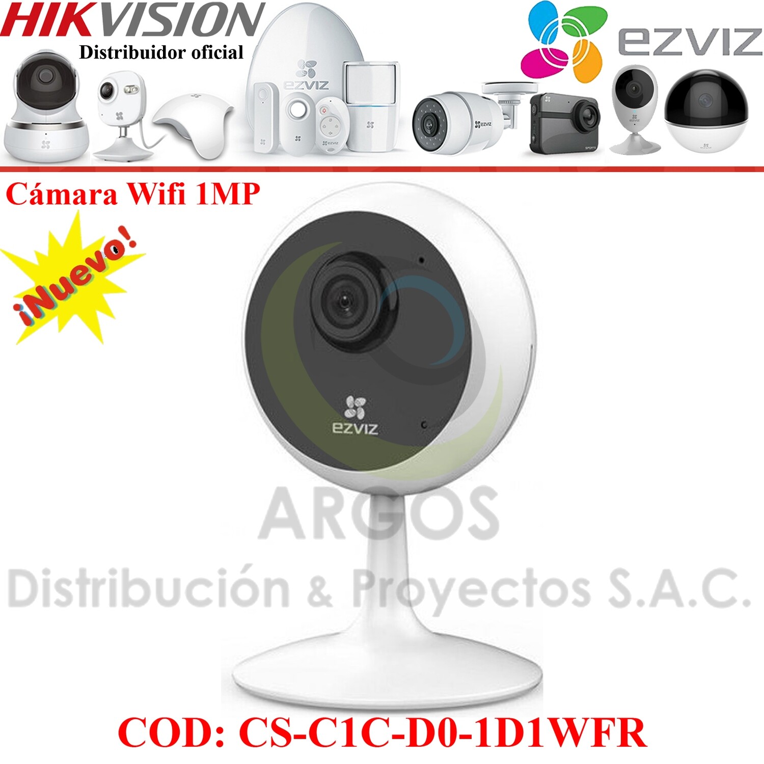 CAMARA INTERIOR IP WIFI HD 720P / 1080P EZVIZ
