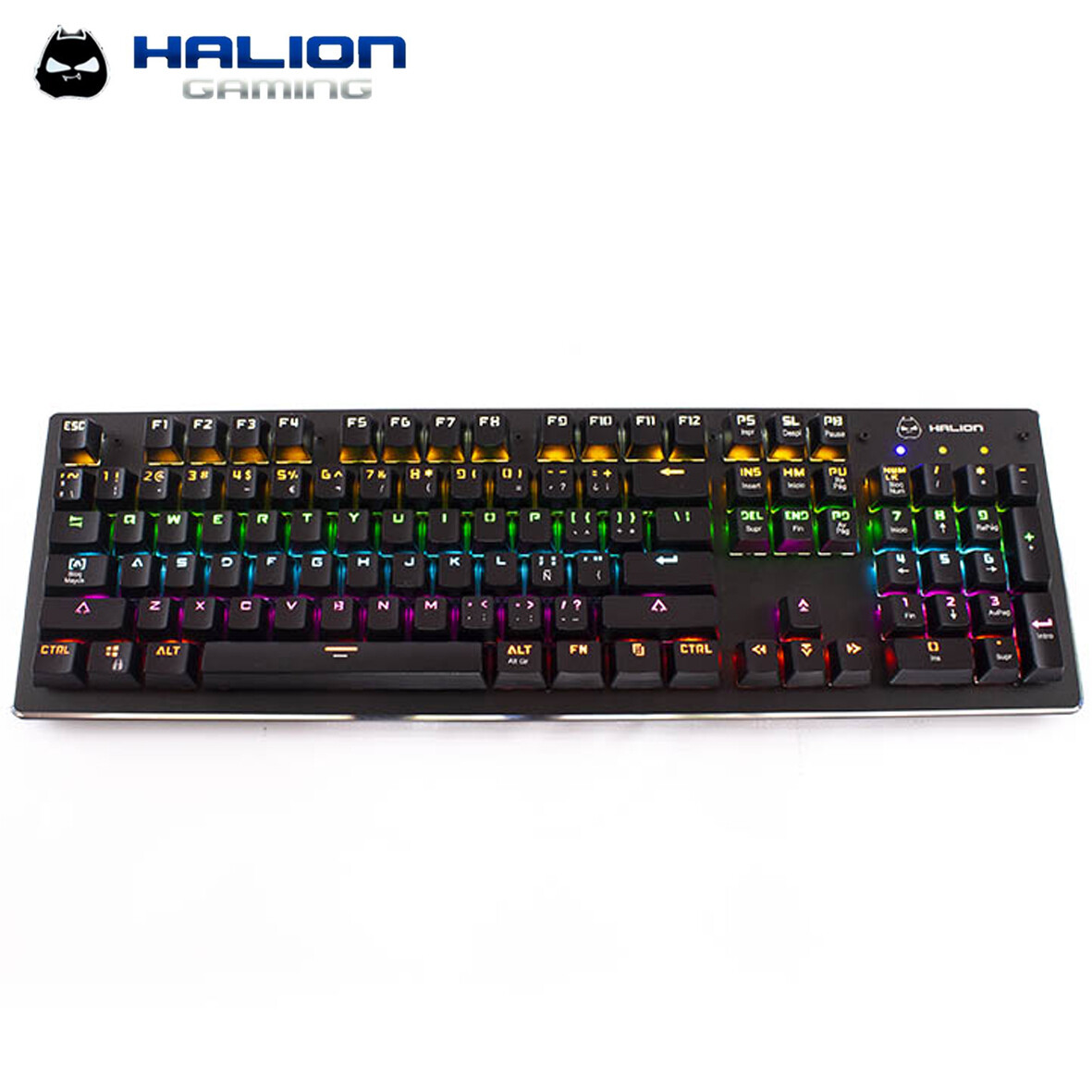 TECLADO MECANICO GAMER APOLO II LED-MULTICOLOR | SWITCH AZUL | HALION HA-K935