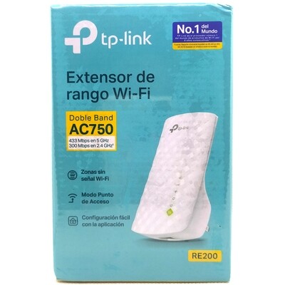 REPETIDOR WIFI SIN CABLEADOS RE200 DUAL BAND AC750 TP LINK