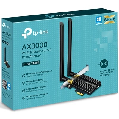 PCI EXPRESS ARCHER TX50E AX3000 WIFI 6 + BLUETOOTH 5.2 TP LINK