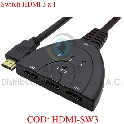 SWITCH HDMI DE 3 A 1