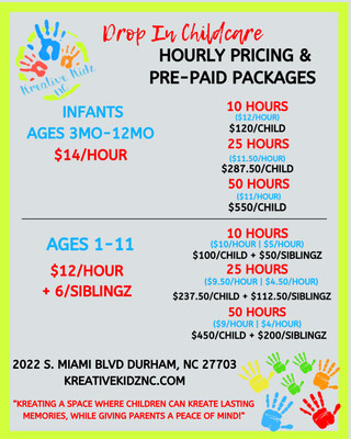 Infant Drop In Childcare- 10 Hours Infant Drop In Childcare- 10 Hours