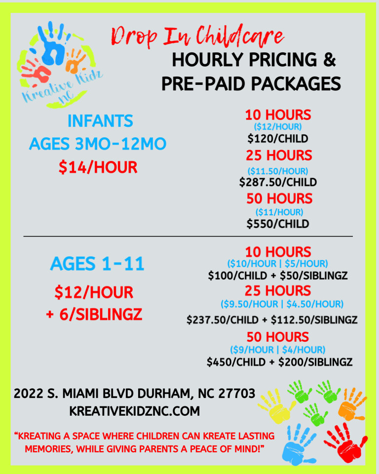 Drop In Childcare 50 Hour Package