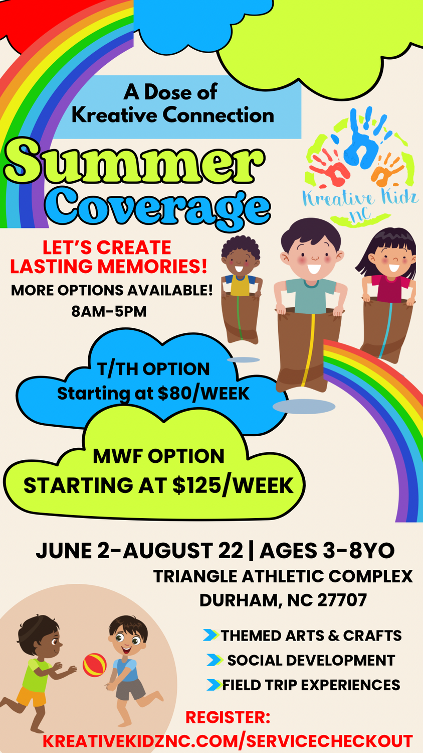 SUMMER COVERAGE T/TH OPTION— WEEKLY RATE (AGES 3-8)