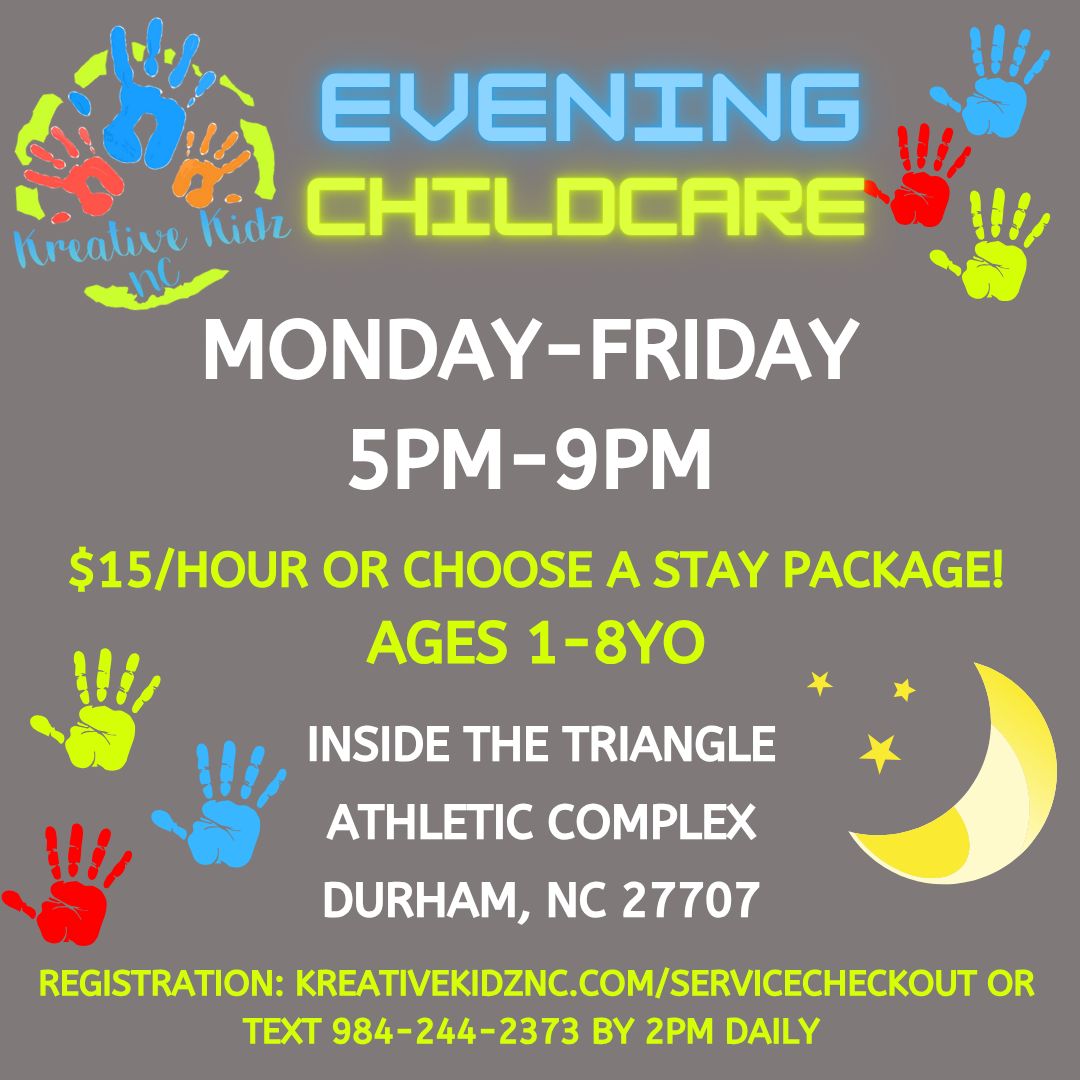 EVENING Drop In Childcare- Hourly Rate