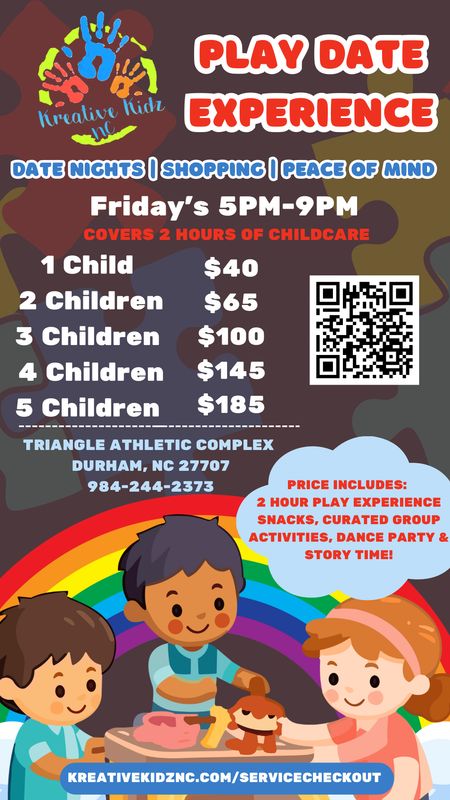 Fridays Play Date Experience- One Child