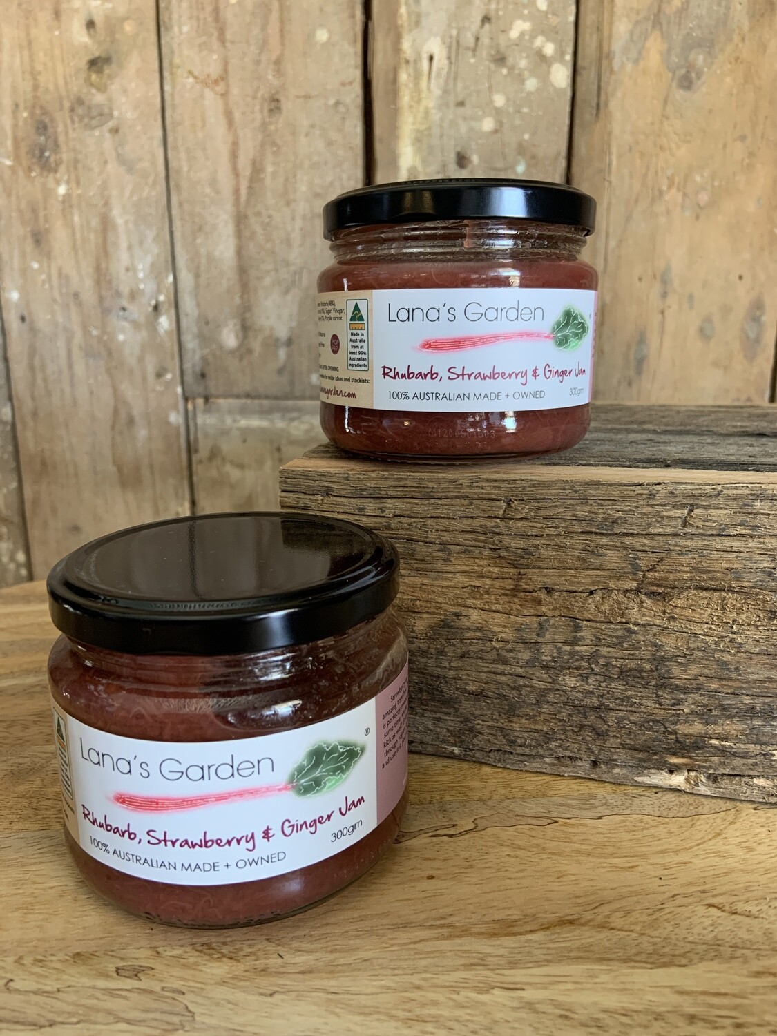 Lana's Garden Rhubarb, Strawberry & Ginger Jam