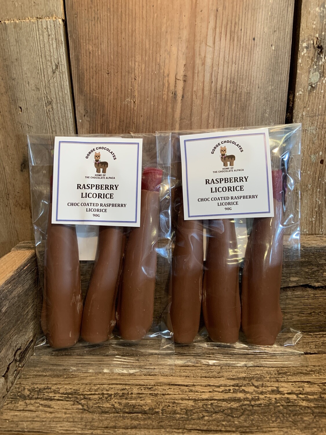 Raspberry Licorice, Milk Chocolate Coated