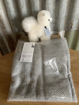 Light Grey Alpaca Baby Blanket
