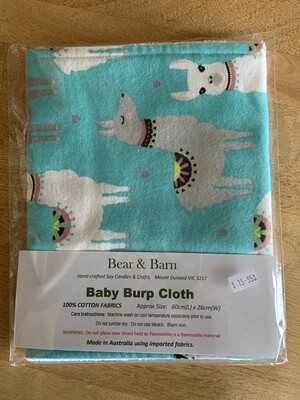 Alpaca Baby Burp Cloth