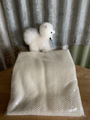 Cream Alpaca Baby Blanket
