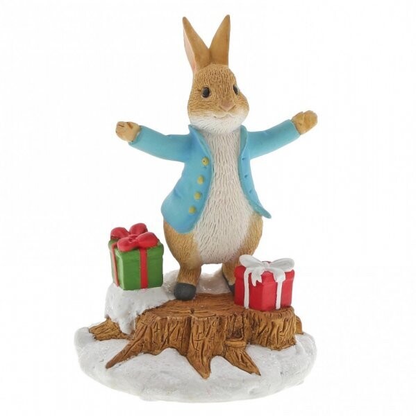 Peter Rabbit with Presents - Christmas Figurine