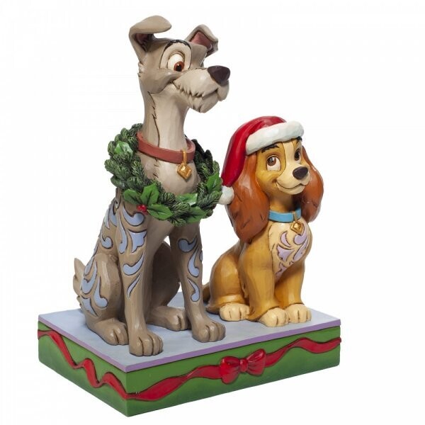 Lady and the Tramp Christmas Statuette - Deck the Dogs!