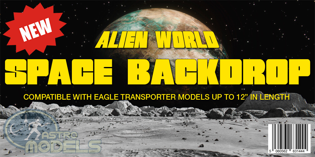 NEW Alien World 'Space Backdrop' - Compatible with Eagle Transporter Models up to 12" in Length - Eagle Transporter Models Not Included