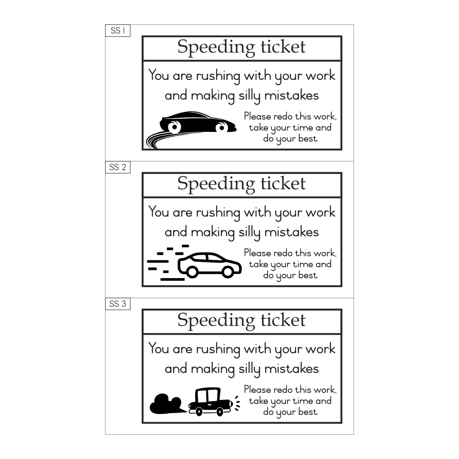 Speeding Ticket Stamp