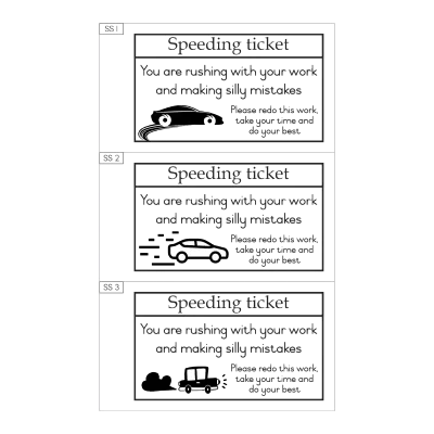 Speeding Ticket Stamp