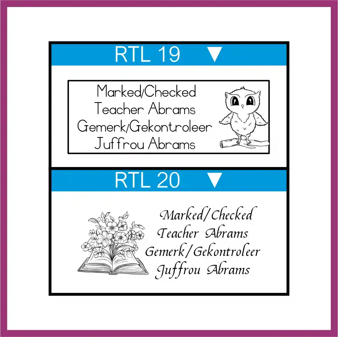 Extra Large Rectangular Text Stamp